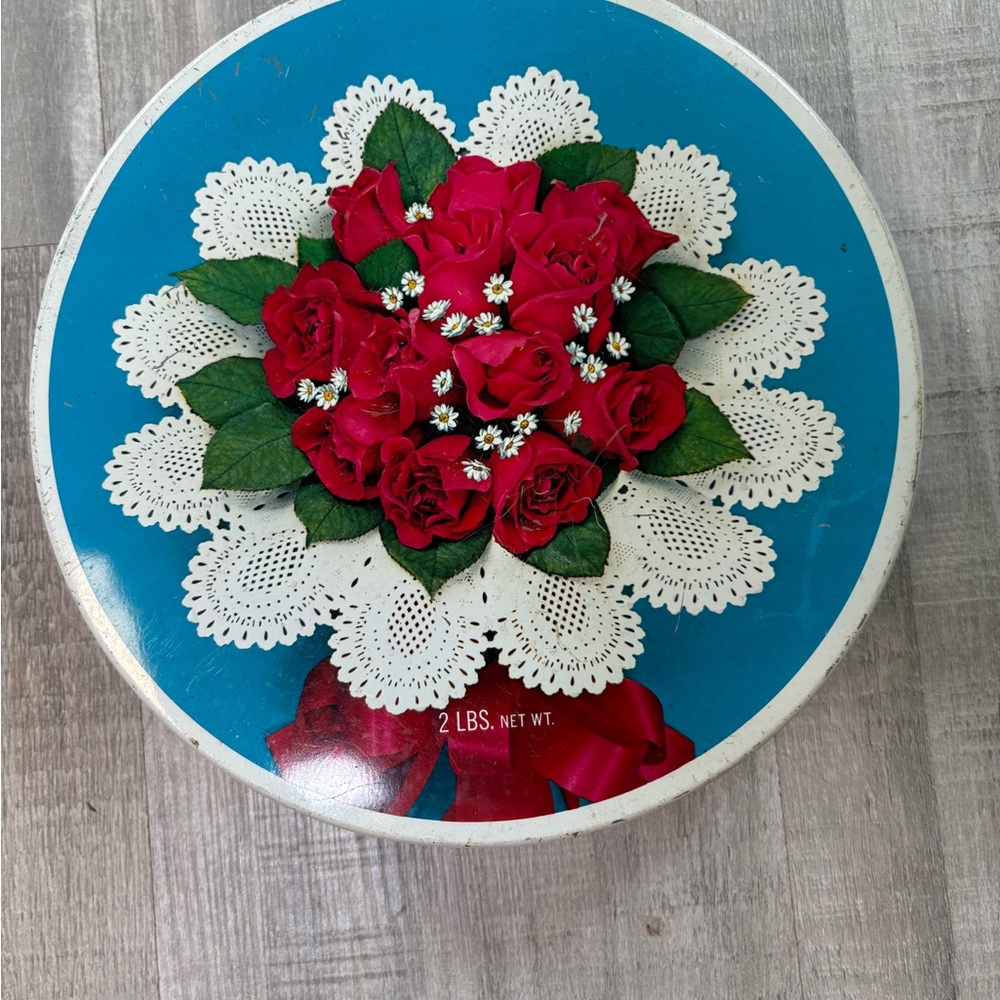 Brach’s Collectable Red Red Chocolate Candy’s 9 inch Diameter Tin